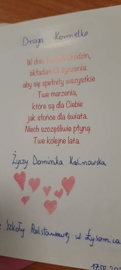 Kartka urodzinowa dla Kornelii