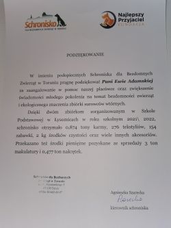 zbiórka dla zwierząt