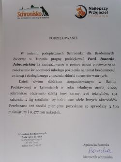 zbiórka dla zwierząt